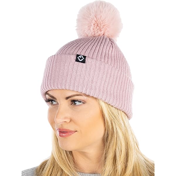 帽子 Holiday limited knit cap pink 帽子 Holiday limited knit cap pink Pom Peace of Mind Women's