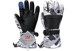 Ski Gloves, Warmest Waterproof and Breathable Snow Gloves for Cold Weather, Fits Both Men & Women,for Parent Child Outdoor