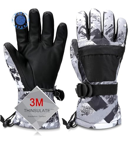 Guanti Da Neve Bambini Rhino Valley - Impermeabili, Antiscivolo, 2 Pezzi, Taglie S-M-L