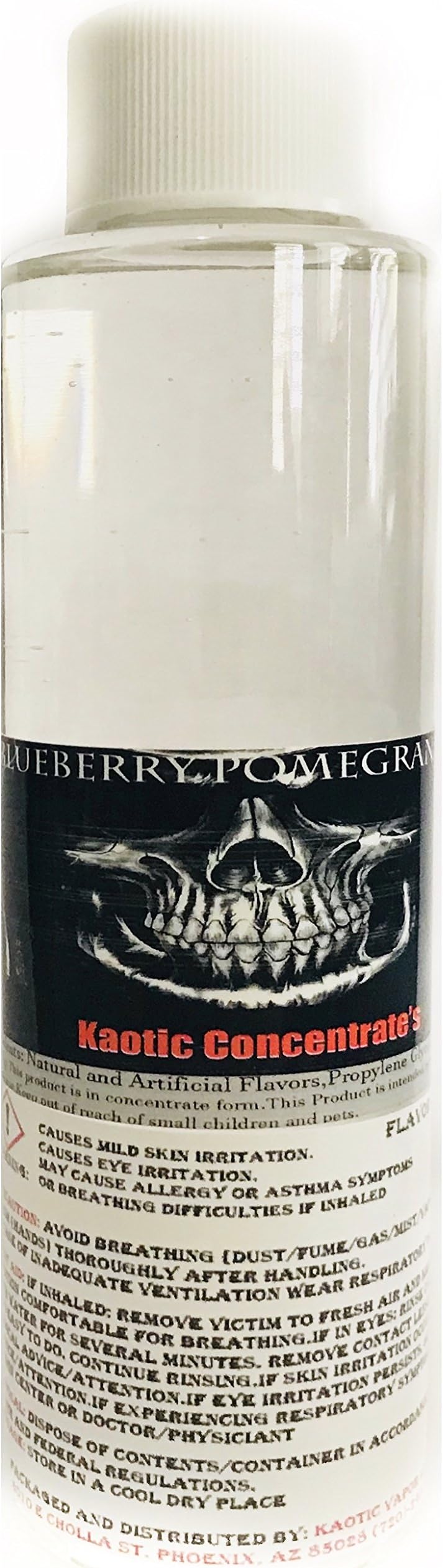Kaotic Flavor Concentrate's, Food Grade, USA 4 oz Bottle (Blueberry-Pomegranate)