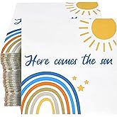 Gift Boutique 100 Here Comes The Son Baby Shower Napkins Rainbow Boho Disposable Paper Beverage Dessert Napkins for Boys Birthday Party Decorations