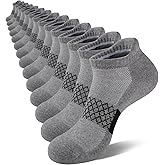 eallco Mens Cotton Ankle Socks Athletic Running Low Cut Breathable Cushioned Sport Tab Short Socks 7 Pairs