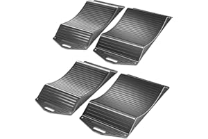 DNA Motoring Premium Tire Saver Ramps - Anti-Slip Hard Plastic Design for Flat Spot and Flat Tire Prevention, Easy-to-Carry T