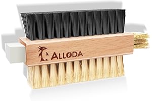 Cleaning Brushes, Shoe Brush for Multi Purpose, Soft Shoe Cleaner & Hard Sneaker Cleaner for Wet Clean, Brass Suede Shoe Cleaner & Eraser Suede Brush for Wet/Dry Spot Clean, Alloda (Rectangular)