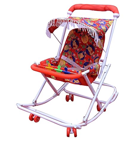 ABASR Baby Kids Multicolour 3 in 1 Walker RED Fancy