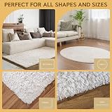 AYSKTN 12 Anti-Slip Rug Grippers for Hard Floors—Washable Reusable Underlay view 5