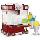 Nostalgia Retro Table-Top Snow Cone Maker, Makes 20 Icy Treats, Shaved Ice Machine Includes 2 Reusable Plastic Cups & Ice Sco