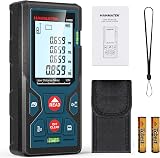 HANMATEK LM50 165ft/50m Laser Distance Meter with 2 Bubble Levels IP54 Backlit view 8