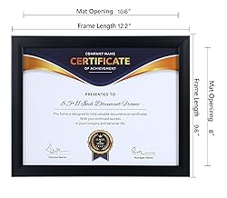 ELSKER&HOME 8.5x11 Picture Frame - Certificate