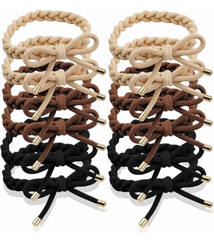 Amazon.com : LOVEF 6 Pcs Simple Korean Elastic Double  display picture 2