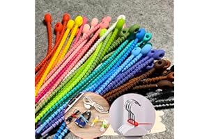 30 PCS Silicone Cable Straps Cord Organizer for Bundling Earphone, Reusable Cable Management Organizer, Organizer in Home,Off