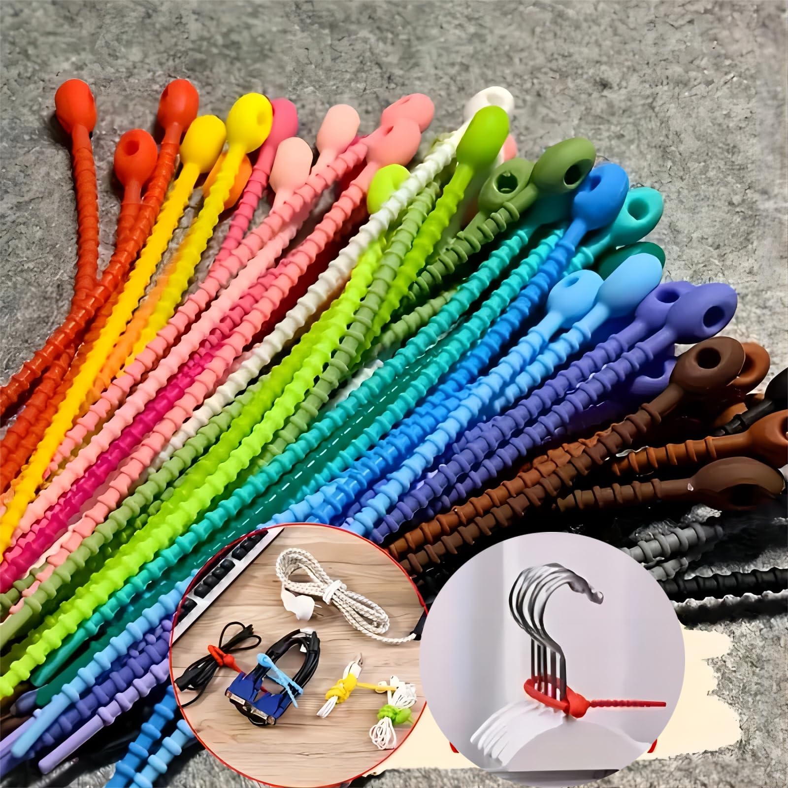 Photo 1 of 30 PCS Reusable Silicone Cable Management Straps 4.7" Lock Style Cord Organizers, Useful in Home,Office,Kitchen,School, Multiple Colors1067959184
1067959185
1067959185

