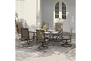 JoanKaren 360° Swivel Rocking Outdoor Patio Chairs Set – High Back, All-Weather Textilene, Comfortable Quick-Dry Mesh, Space-