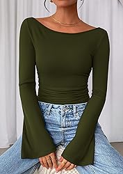 PRETTYGARDEN Women's Long Sleeve Shirts 2025 Fall