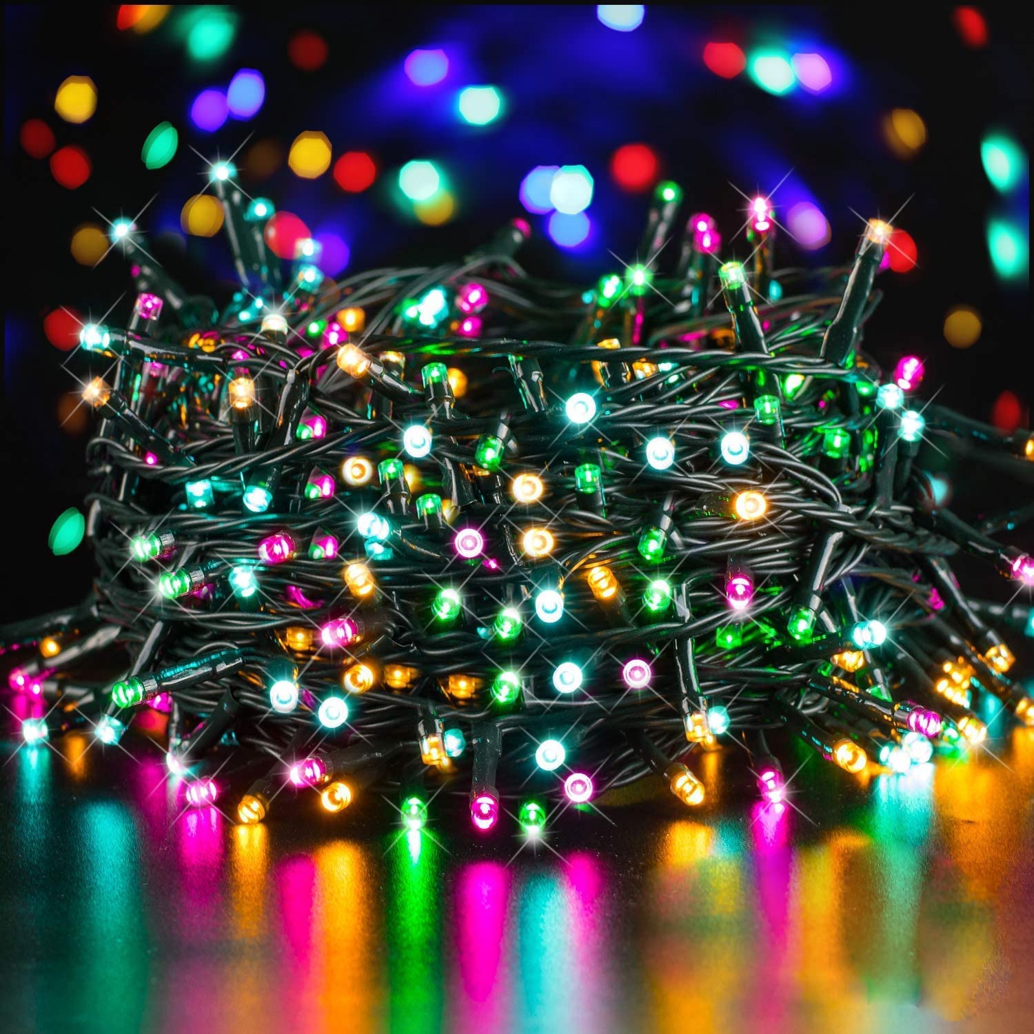 GlobaLink Christmas String Lights, Multicolor 20M/66FT 200LEDs Christmas Lights Outdoor, IP44 Waterproof Xmas Fairy Lights with 8 Lighting Modes for Xmas Decoration Indoor Outside Wedding Garden