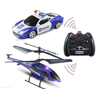 Haktoys Mini Police RC Helicopter and Car Set with Jamaica Ubuy