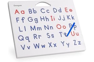 Coogam Magnetic Letters Practicing Board, Magnets Tracing ABC Alphabet Board Learning to Write Uppercase&Lowercase Educationa