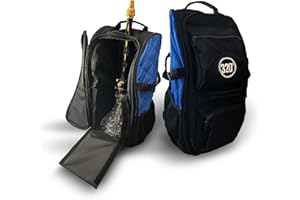 320º Shisha Hookah Large Storage Travel Bag Carry Case Backpack - 14 Compartments, Black & Blue, Travel Bag