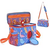 Ciseret Portable Tonies Carrying Case - Compatible with Toniebox Starter Set Tonies Figures Characters Charging Station Headphones - Travel Bag for Kids Boy Girl - Designer Custom Dinosaur Bag