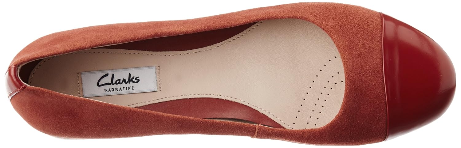 clarks women's festival gold leather ballet flats