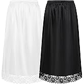 Coucoland Half Slips for Under Dresses - Black Womens Underskirt Half Slip Women Under Dress Shirt Skirt Extender