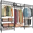 thumbnail image 2 of VIPEK 4-Tier Heavy Duty Garment Rack - 500LB Capacity Clothing Rack With Hanging Rod, Black 2 of 6