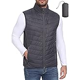 Little Donkey Andy Men's Lightweight Packable Puffer Vest Outerwear Warm Quilted Sleeveless Jacket for Golf Running Casual
