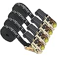 Ayaport Endless Ratchet Strap 1 inch 6 feet 2500LBS Break Strength (no Hook) Small Short Ratcheting Tie Down Motorcycle Car Roof Rack Trailer Cargo Straps