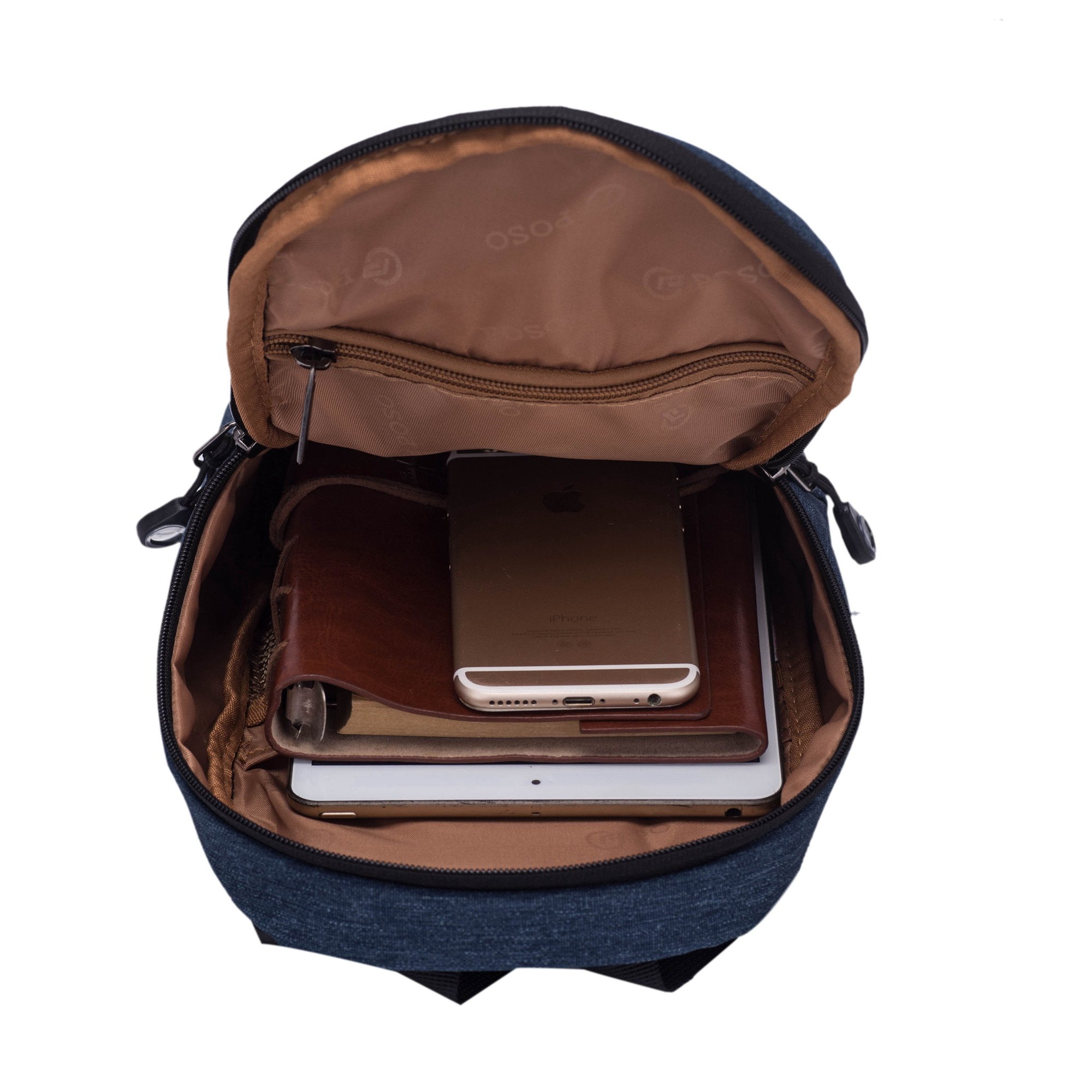 Bolso de Pecho Hombres Sling Crossbody Bolsa Ciclismo Senderismo Saco Satchel al Aire Libre Casual triángulo Paquetes Mochilas Cruzadas-Azul