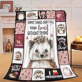 Hedgehog Blanket Soft Cozy Throw Blanket Gifts for Hedgehog Lovers Stuff Super Plush Warm Men Women Fleece Flannel Gift Blankets for Kids Adults 50"X40"