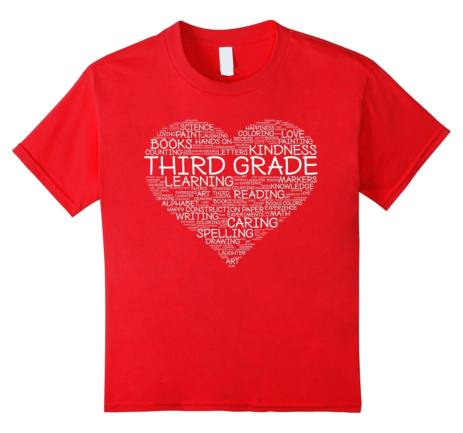 Third Grade Word Heart T Shirt 3rd Grade Student Teacher Teehay