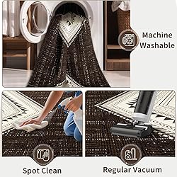 SERISSA Washable Runner Rug,2x6 Soft Non Slip Boho