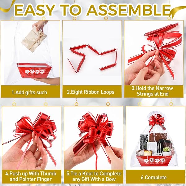 TENCEUR 24 SET EMPTY BASKETS FOR TEAM APPRECIATION GIFTS – BULK GIFT BASKET KIT WITH PULL BOWS & PLASTIC BAGS DIY CARDBOARD TRAY FOR TEAM EMPLOYEE TEACHER COWORKER NURSE PRESENT(CLASSIC,KRAFT)