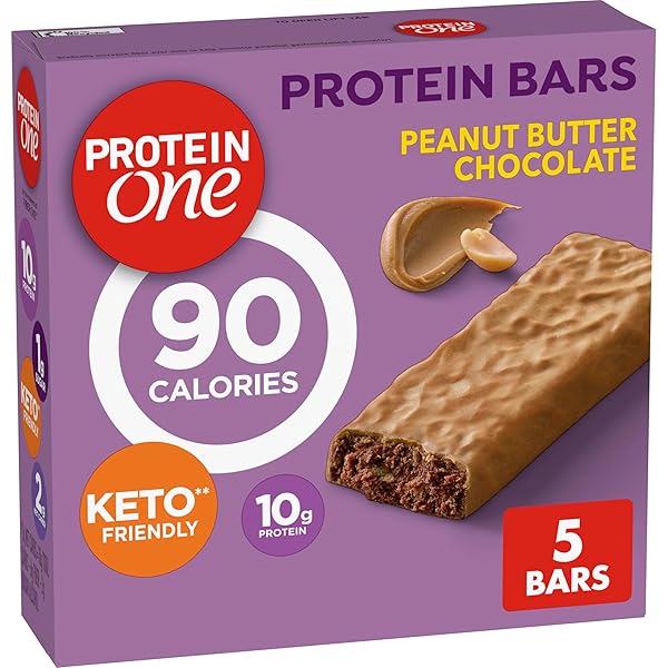 PROTEIN ONE PEANUT BUTTER CHOCOLATE PROTEIN BARS, GLP-1...