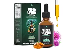 SuperBonsai Super Liver Support with Milk Thistle - All Natural Liver Cleanse Detox & Repair Aid - Doctor-Formulated Liver Supplement - Liquid Herbal Supplements for Liver Health - 1 Month Supply