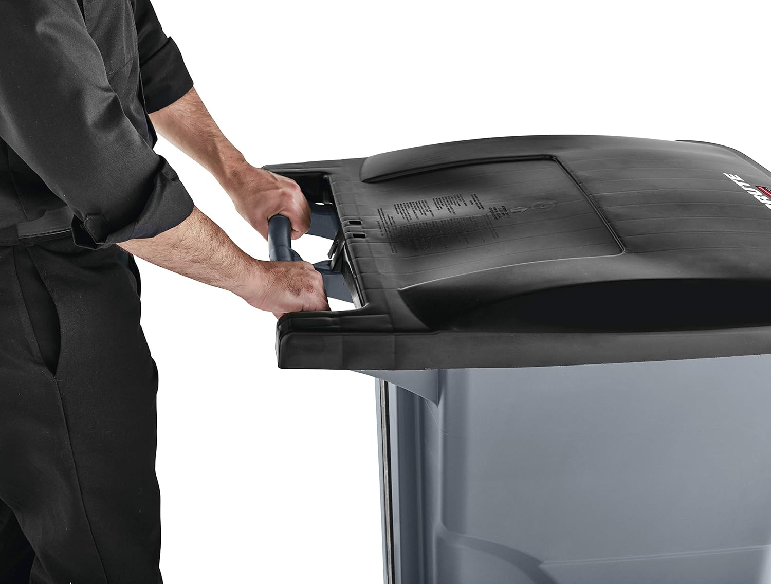 Rubbermaid Commercial Products BRUTE Rollout Heavy-Duty Wheeled Trash/Garbage Can - 50 Gallon - Yellow: Office Waste Bins: Industrial & Scientific