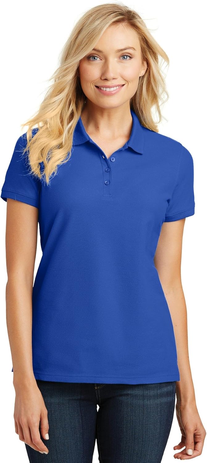 Port Authority Ladies Core Classic Pique Polo. L100 at  Women’s Clothing store
