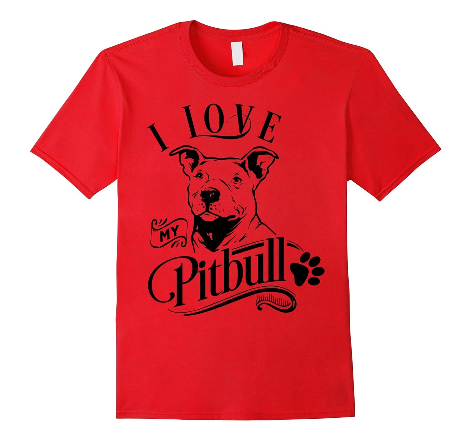 I Love My Pit Bull Dog Breed Shirt Pet Owner Mom Dad-Rose