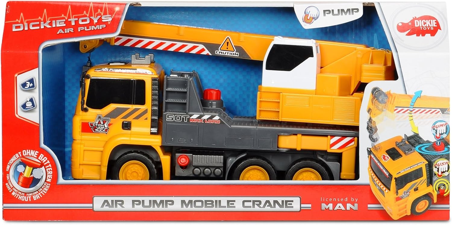 dickie toys air pump crane truck