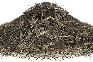 Windyun 9.9lb Basalt Chopped Fibers for Concrete Reinforcement, 19 mm 0.75 Inch Reinforcement Anti Seepage and Anti Crack Fiber Natural Basalt Fiber for Concrete Building Wall Floor