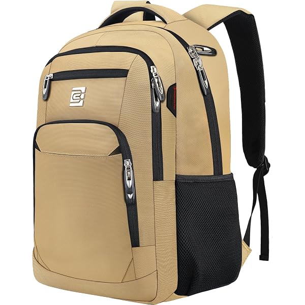 Laptop Backpack w/Charging Capabilty - CREAM Color and Waterproof Luka 15 inch Laptop Backpack in Oatmeal | CALPAK main image 2