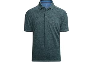 Alex Vando Mens Golf Shirt Moisture Wicking Quick-Dry Short Sleeve Casual Polo Shirts for Men