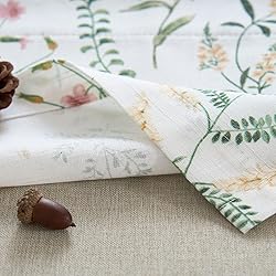 jinchan Linen Valance Curtain for Windows Farmhouse