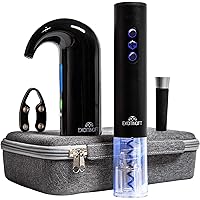 EXCITINGIFT Wine Gift Set with Electric Wine Bottle Opener, Aerator and Pourer, Reusable Vacuum Stopper, Foil Cutter…