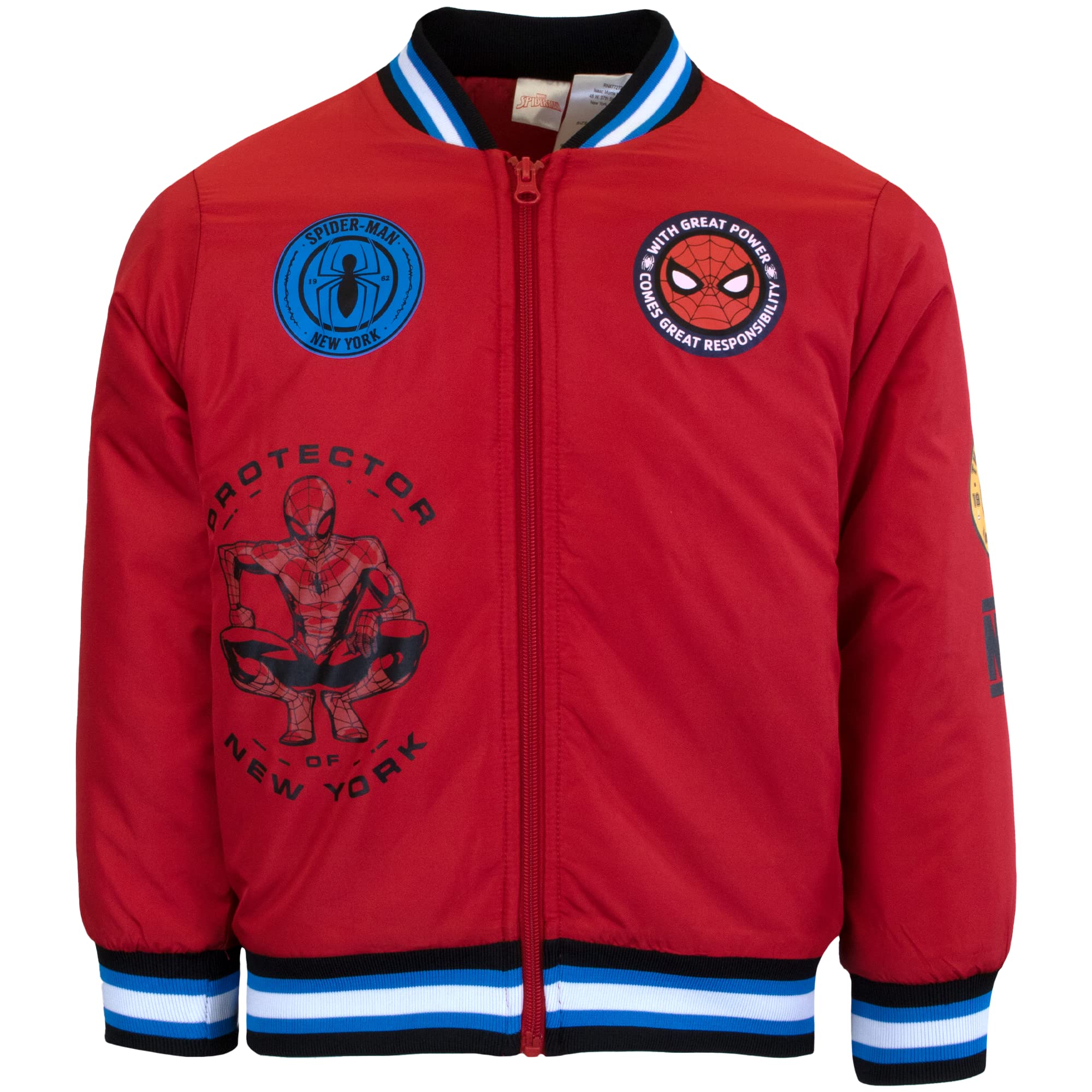 Giacca Ragazzo Marvel Spider-Man, Bomber In Cotone, Con Stampa Spidey And His Amazing Friends