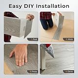 AMBULABO Vinyl Flooring 36pcs 5m² Peel and Stick Dark Brown Wood Planks view 2