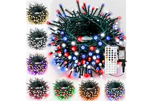 ALBELT 4th of July Decorations, Smart Color Changing Red White and Blue 66FT 200 LED String Lights with Remote & Timer, Memorial Day Decorations Independence Day Decor Patriotic Outdoor String Lights Indoor