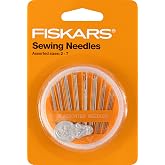 Fiskars 30-Piece Sewing Needle Set with Threader, Assorted Needles | Needles Include Betweeners, Darners, Embroidery Needles &amp; Sharps (Size 2-7), Convenient &amp; Safe Storage Container
