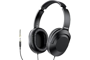 Philips Over Ear Wired Stereo Headphones for Podcasts, Studio Monitoring and Recording Headset for Computer, Keyboard and Gui