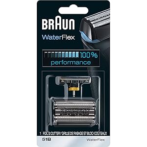 Braun Series 5 51B Foil & Cutter Replacement Head, Compatible with Waterflex Shaver